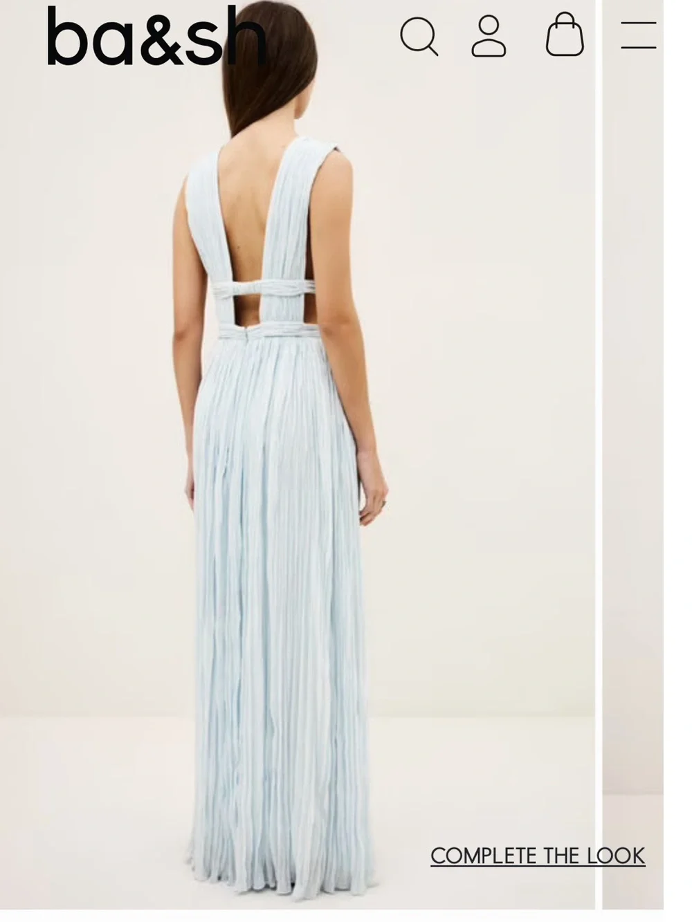 Ba&sh paris light blue tania gown